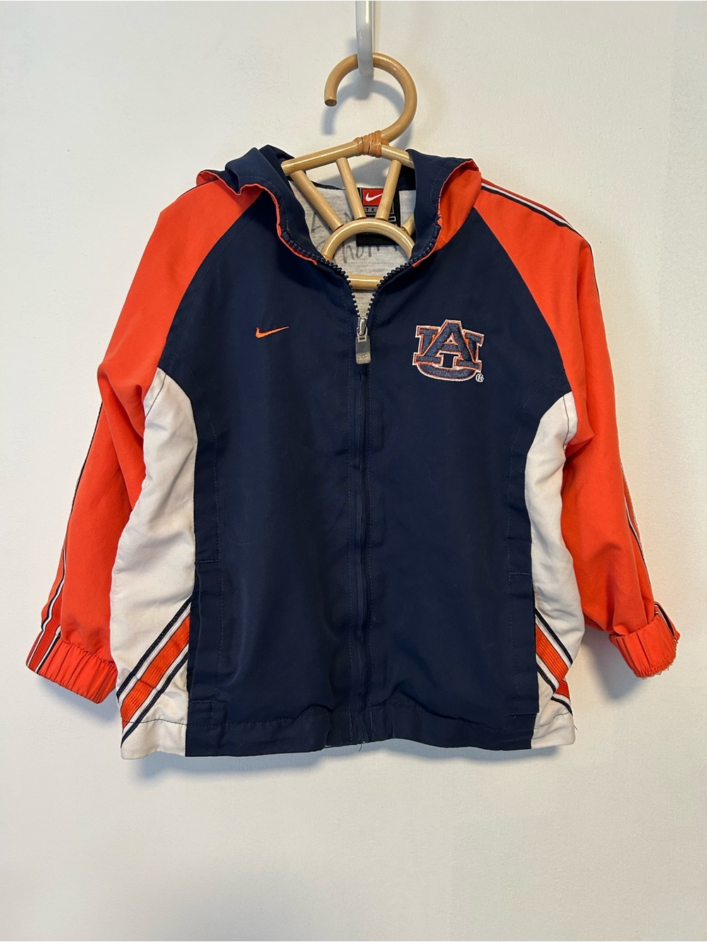 Nike Auburn Kids Navy, Orange & White Hooded Team Jacket